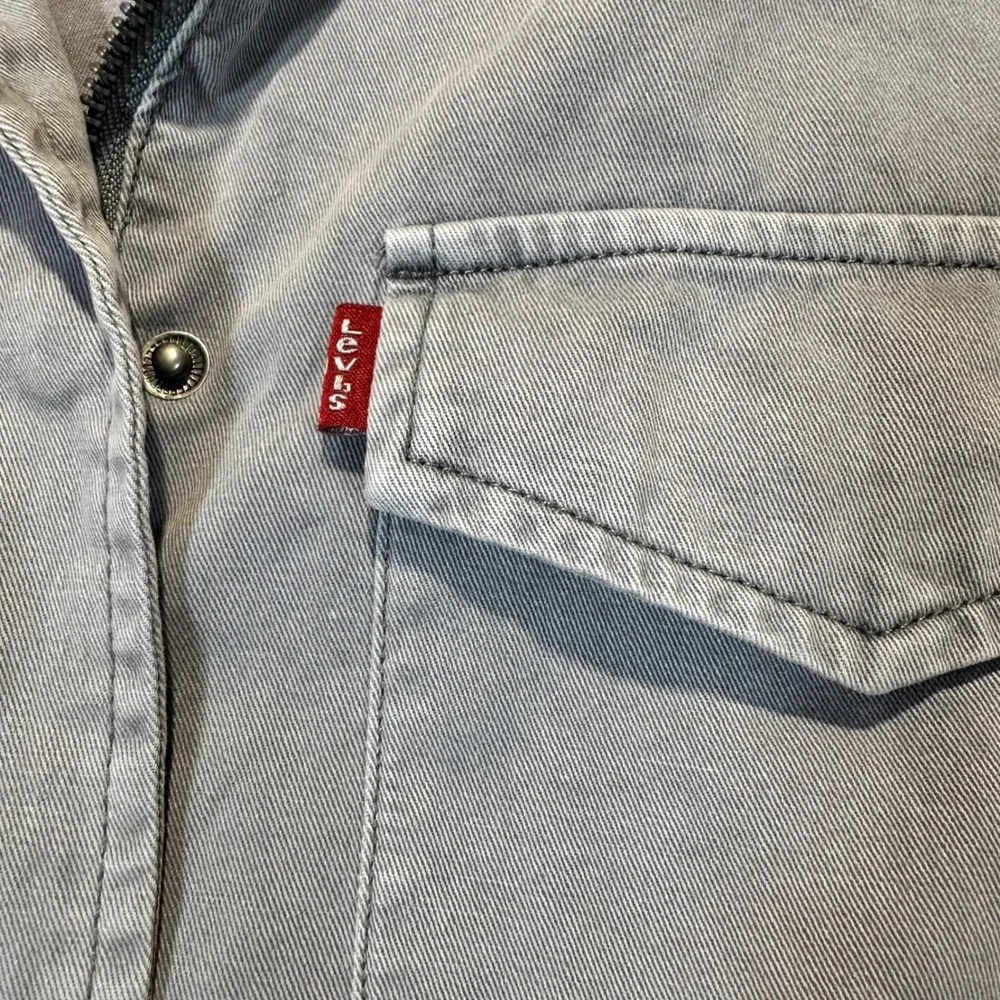 Levis Field Jacket Womens XS Gray Utility Military Cotton Twill Cargo Parka Coat